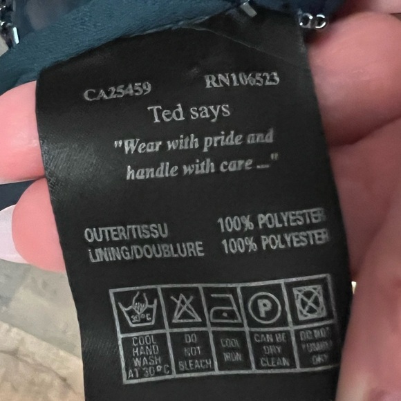 Stunning Ted Baker dark teal Embellished Midi Dress - Picture 7 of 12